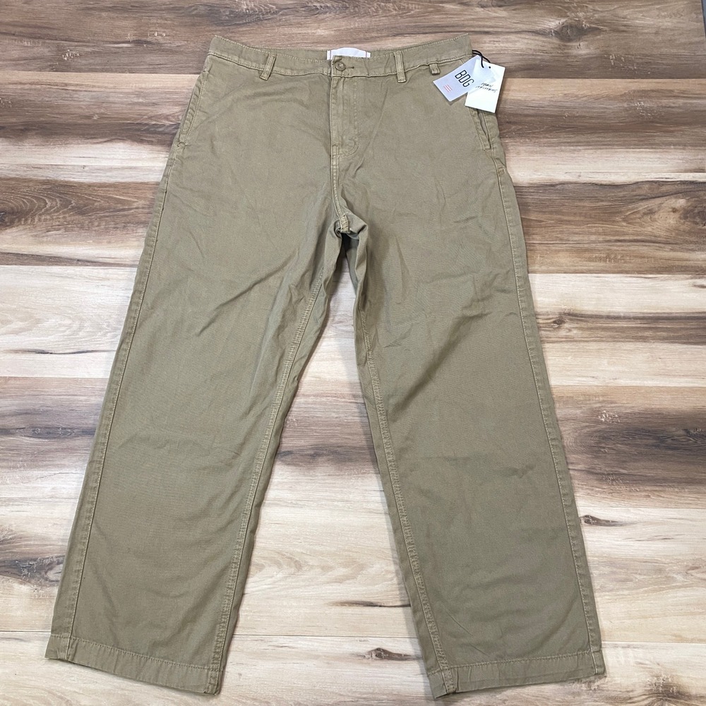 BDG Chino Pants Mens 32x30 Workwear Cotton Straight Khaki NEW Urban Outfitters